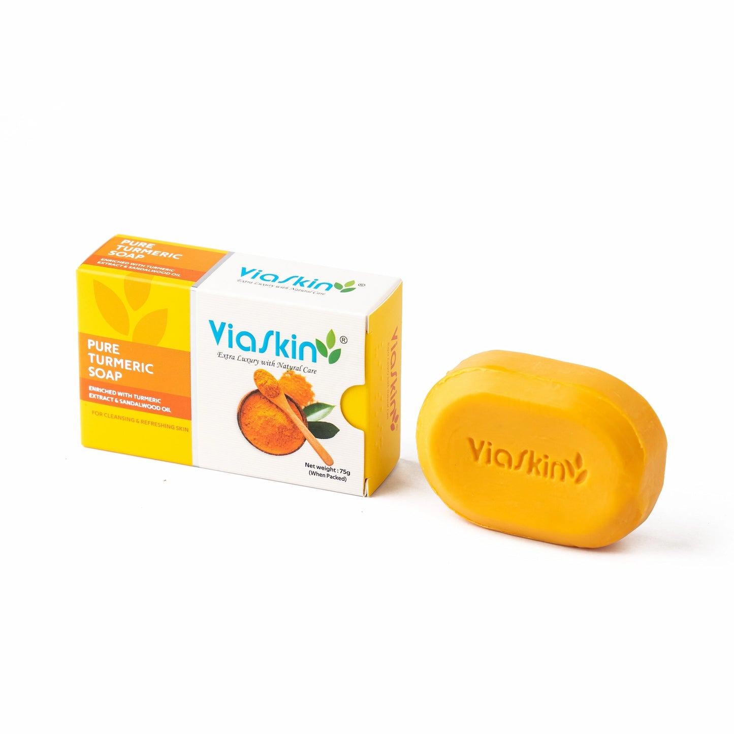 Viaskin Pure Turmeric Soap.( Pack of 4 ) , 75 g / Soap