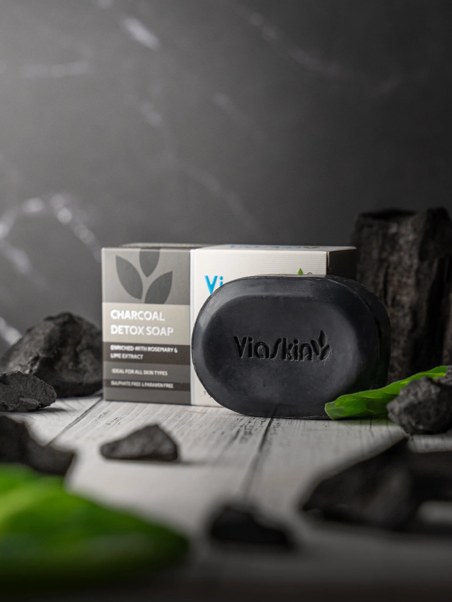 Viaskin Charcoal Detox Soap. ( Pack of 4 ) , 75 g / Soap