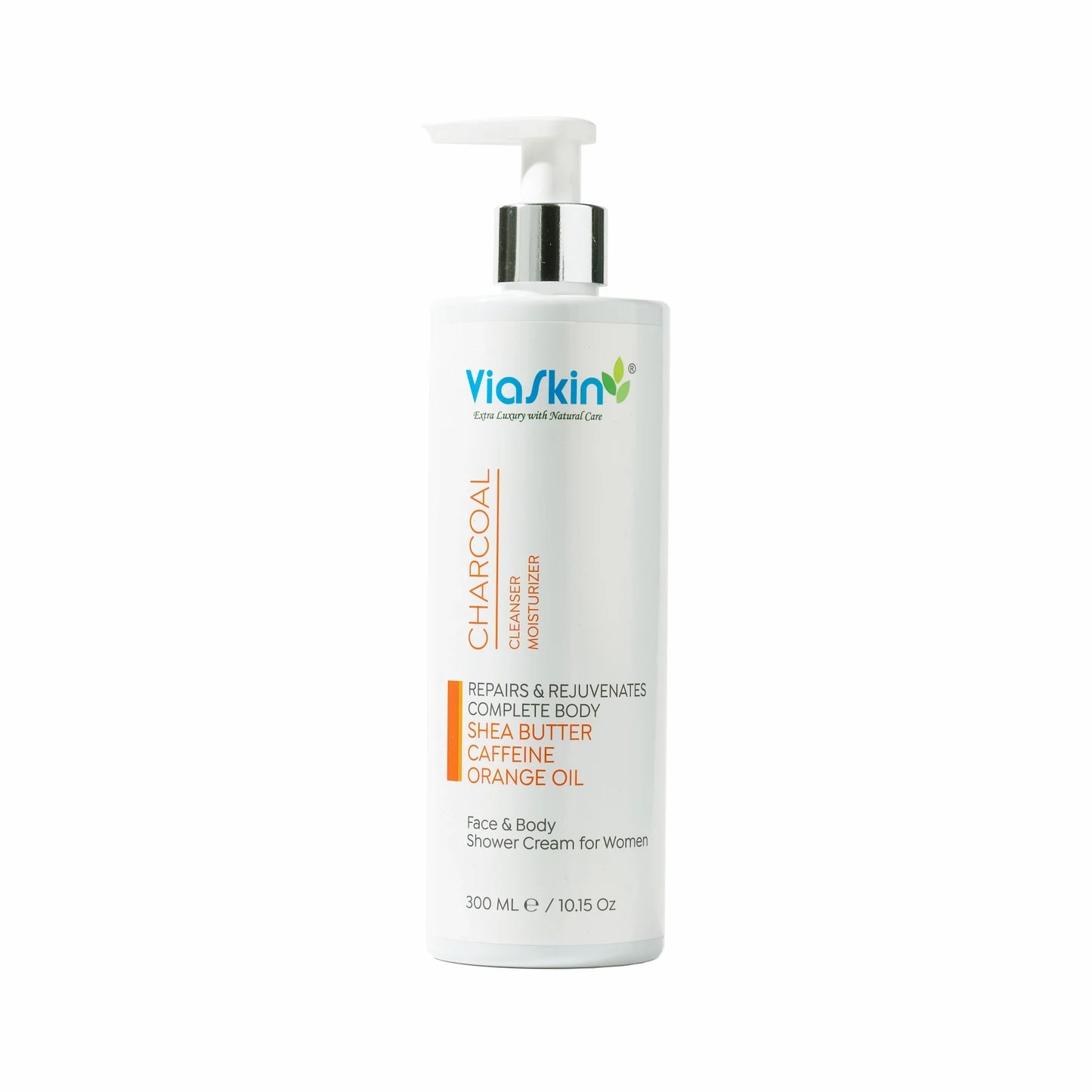 Viaskin Charcoal Face and Body Shower Cream For Women