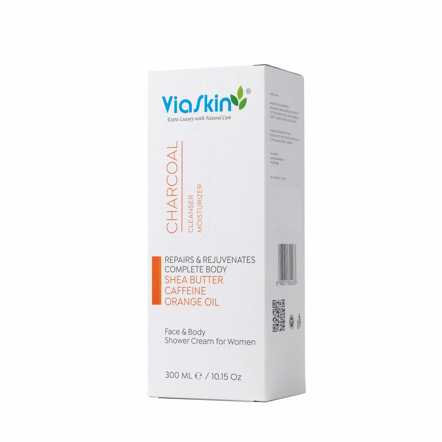 Viaskin Charcoal Face and Body Shower Cream For Women